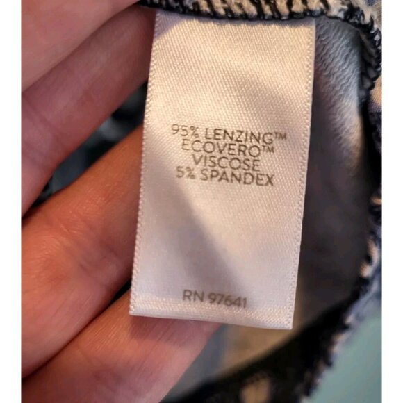 Pure J Jill Eco Terry Blue Floral Long Sleeve V Neck Stretchy Super Soft Top XL - Picture 6 of 6